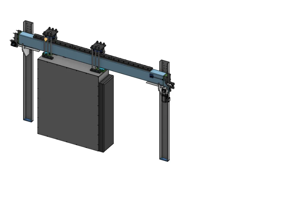 Lead-lined door assembly, modeled in 3D before fabrication