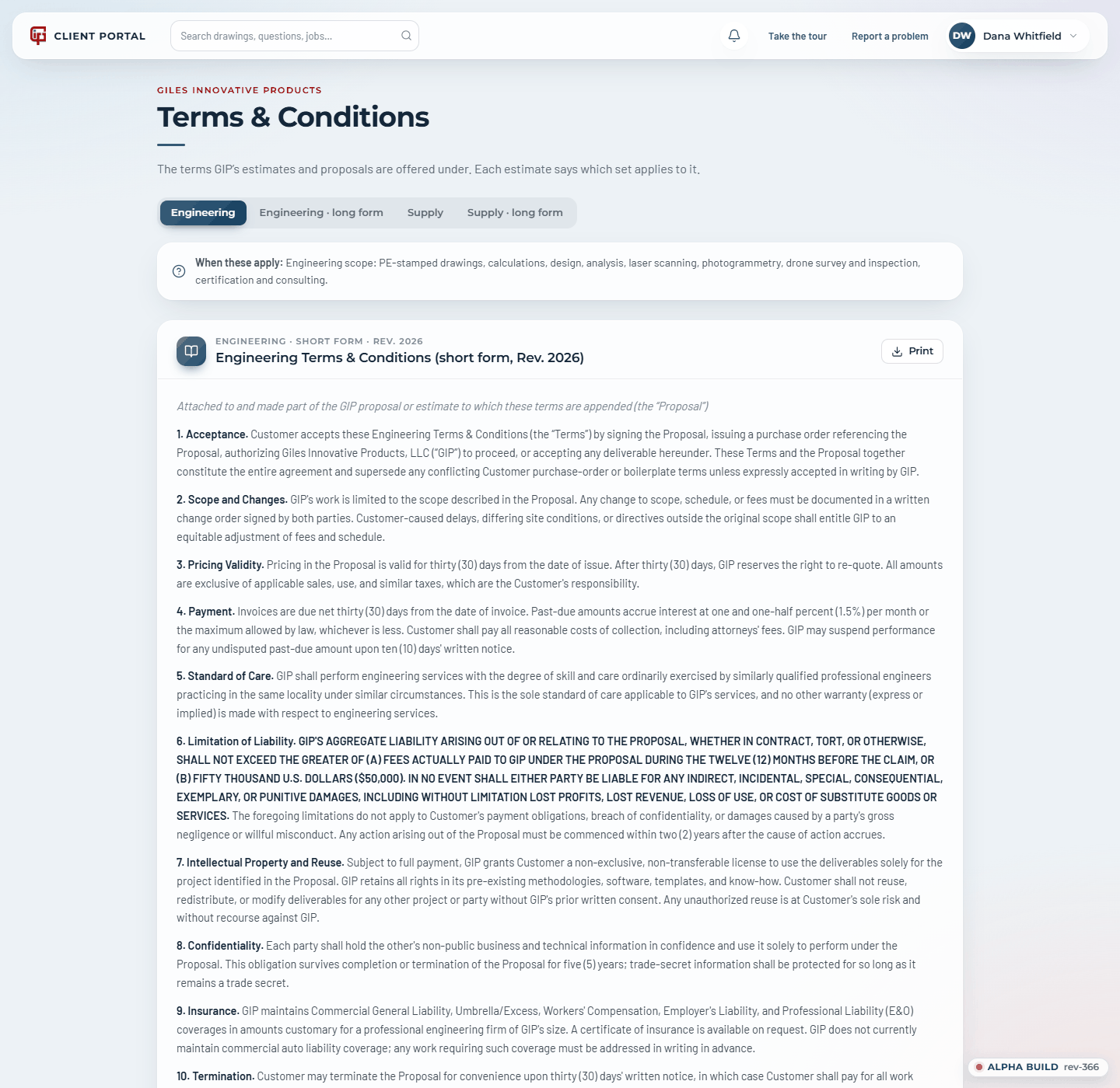 Terms and Conditions